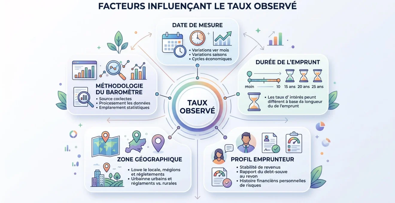 Facteurs expliquant les écarts entre baromètres de taux immobiliers